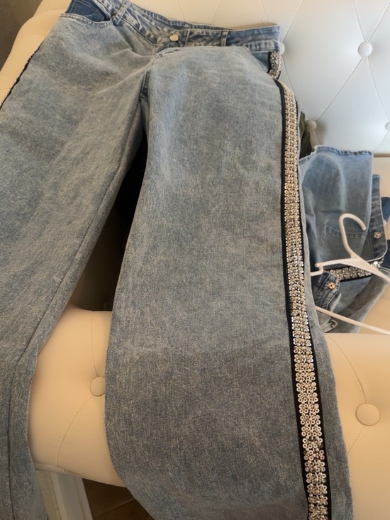 Light Blue Washed Denim set Casual Women's Denim size large - Picture 3 of 5